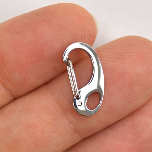 Stainless Steel Self-Closing Clasp - Triggerless Push Clip - 16 mm