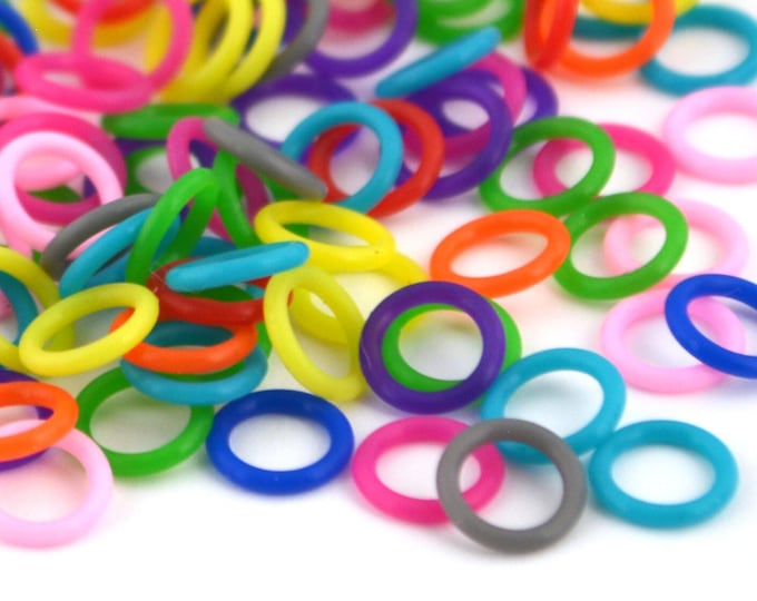 100 Silicone Rubber O Rings - 7.4mm OD - Blue Buddha Size H18, Shiny ...