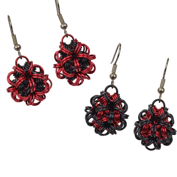 Kit: Dodecahedron Earrings - Makes TWO pairs Chainmaille DIY Earrings - Intermediate - PDF Instructions sold separately