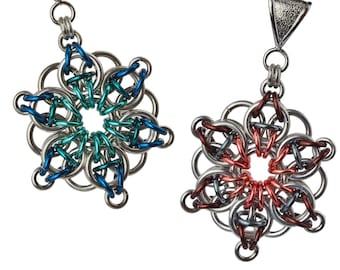 Kit - Celtic Visions Star Pendant (Makes TWO Chainmaille Pendants) - Instructions sold separately