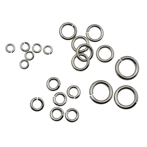 Tiny Stainless Steel Finishing Rings For Jewelry Making & Jewelry Repair - pack of 21 rings in 4 sizes