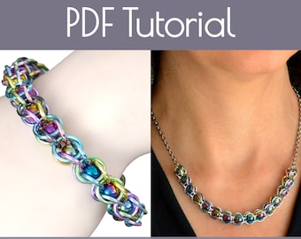 Tutorial: Captive Bead (Beginner chainmaille project) PDF + Free Video - Instructions in English