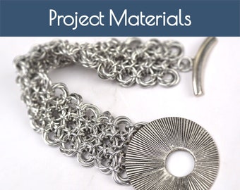 Kit: Knotted Lace - Aluminum Chainmaille DIY Bracelet - Intermediate - PDF Instructions sold separately