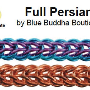Tutorial: Full Persian 6-in-1 Intermediate chainmaille project PDF Instructions in English image 1