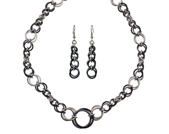 Kit:  Just One Ring JPL - Chainmaille Necklace & Earrings - Expert - JPL3 - Instructions Sold Separately