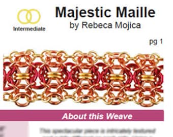 Tutorial: Majestic Maille (Intermediate chainmaille project) - PDF - Instructions in English