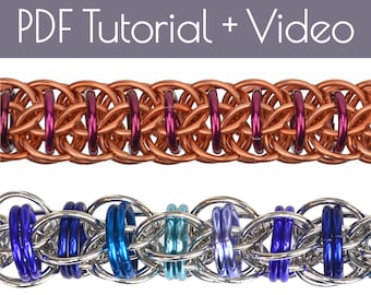 Tutorial: Fire Wyrm + Ice Wyrm (Advanced chainmaille projects) - PDF - Instructions in English