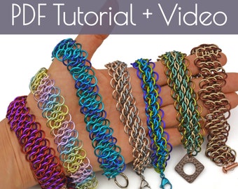 Persian Sheet Variations - PDF + Video Chainmaille Tutorial - Intermediate - 6 Projects