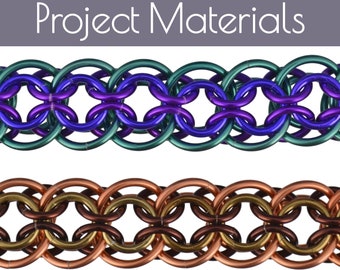 Project Pack: Cylon - Chainmaille Bracelet Kit - Advanced - Instructions sold separately