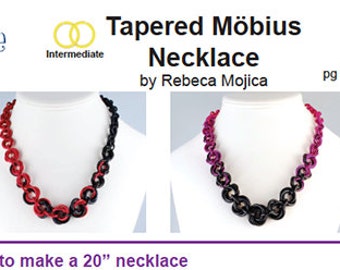 Tutorial: Tapered Mobius Necklace (Intermediate chainmaille project) - PDF - Instructions in English