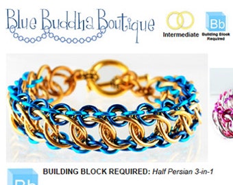 Tutorial: Zeela Bracelet (Intermediate chainmaille project) - PDF - Instructions in English