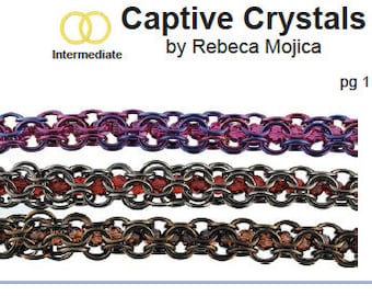 Tutorial: Captive Crystals (Intermediate chainmaille project) - PDF - Instructions in English