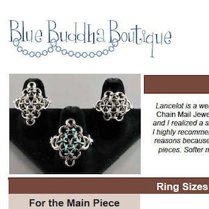 Tutorial: Lancelot Ring (Intermediate chainmaille project) - PDF - Instructions in English