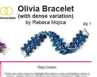 Tutorial: Olivia Bracelet (Intermediate chainmaille project) - PDF - Instructions in English