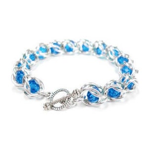 Chainmaille Kit - Small Captive Beads - HyperLynks - Beginner - Aluminum with Crystals