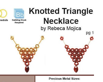 Tutorial: Knotted Triangle (Intermediate chainmaille project) - PDF - Instructions in English