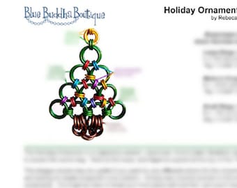 Tutorial: Holiday Ornament - Christmas Tree (Intermediate chainmaille project) - PDF
