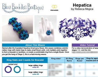 Tutorial: Hepatica - Intermediate Rubbermaille project - PDF - Instructions in English