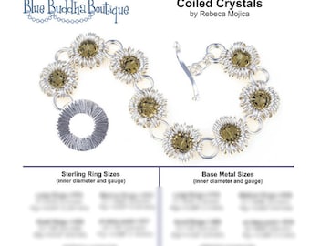 Tutorial: Coiled Crystals (Intermediate chainmaille project) - PDF - Instructions in English