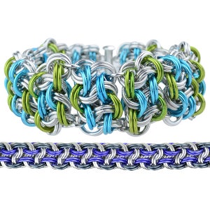 Project Pack - Kinged Vipera Berus Bracelet or Cuff - DIY Chainmaille Kit - PDF Instructions sold separately