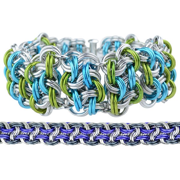 Kit - Kinged Vipera Berus Bracelet or Cuff - DIY Chainmaille Kit - PDF Instructions sold separately