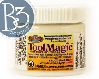 Tool Magic flexible coating for jewelry tools - 2 oz jar - removable tool tip coating for pliers - prevent scratches on wire and jump rings