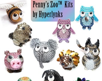 Chainmaille Kit - Penny's Zoo Collection - HyperLynks - Advanced - DIY Chainmaille Plushies