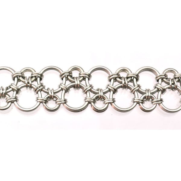 Project Pack: Hodo - Aluminum Chainmaille DIY Bracelet Kit- Intermediate - PDF Instructions sold separately