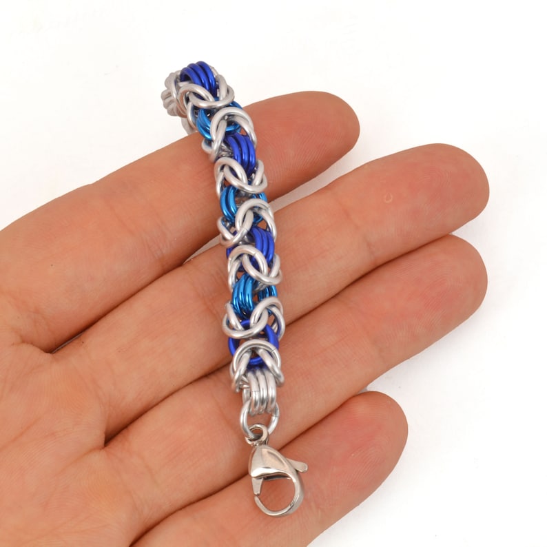 Chainmaille Kit: Byzantine Bracelet Kit Aluminum Beginner Instructions sold separately image 5