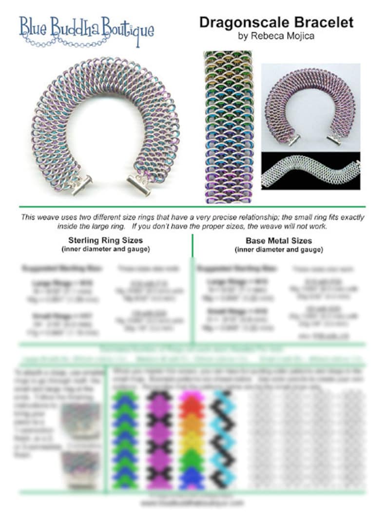 Tutorial: Dragonscale (Advanced chainmaille project) - PDF - Instructions in English image 2