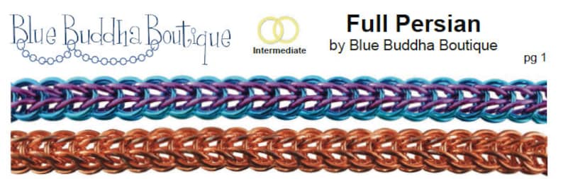 Tutorial: Full Persian 6-in-1 Intermediate chainmaille project PDF Instructions in English image 1