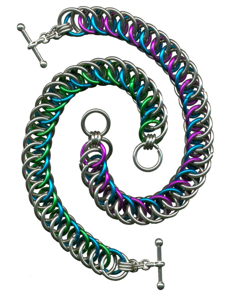 Tutorial: Half Persian 4-in-1 Intermediate chainmaille project PDF Instructions in English image 4