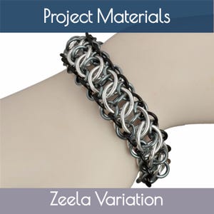 Project Pack: Zeela Variation - DIY Chainmaille Bracelet Kit - Intermediate Level - PDF Instructions sold separately
