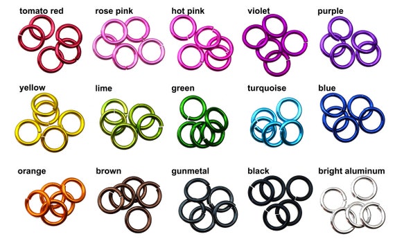 10 Pc 12 gauge 7 16 Anodized Aluminum Jump Rings B3 Size X12 BOGO Buy 1 Pack Receive 2nd Pack of Same Color Free 20 Pc Total Etsy UK
