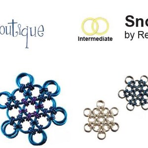 Tutorial: Snowflake Pendant/Ornament (Intermediate chainmaille project) - PDF