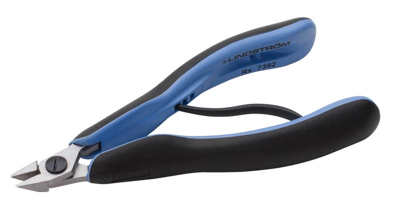 Lindstrom Rx Flat Nose Angled Chisel Nose Stubby Pliers
