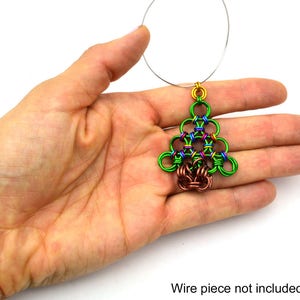 Kit: Holiday Ornament Chainmaille Christmas Tree Intermediate PDF Instructions sold separately image 2