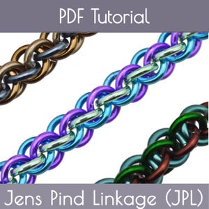 Tutorial: Jens Pind 3 bracelet or necklace (Advanced chainmaille project) - PDF - Instructions in English