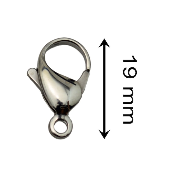 10 Small Stainless Steel Lobster Claw Clasps