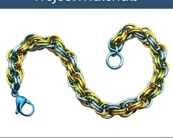 Project Pack: Double Spiral - Chainmaille Bracelet Kit - Beginner - Instructions sold separately