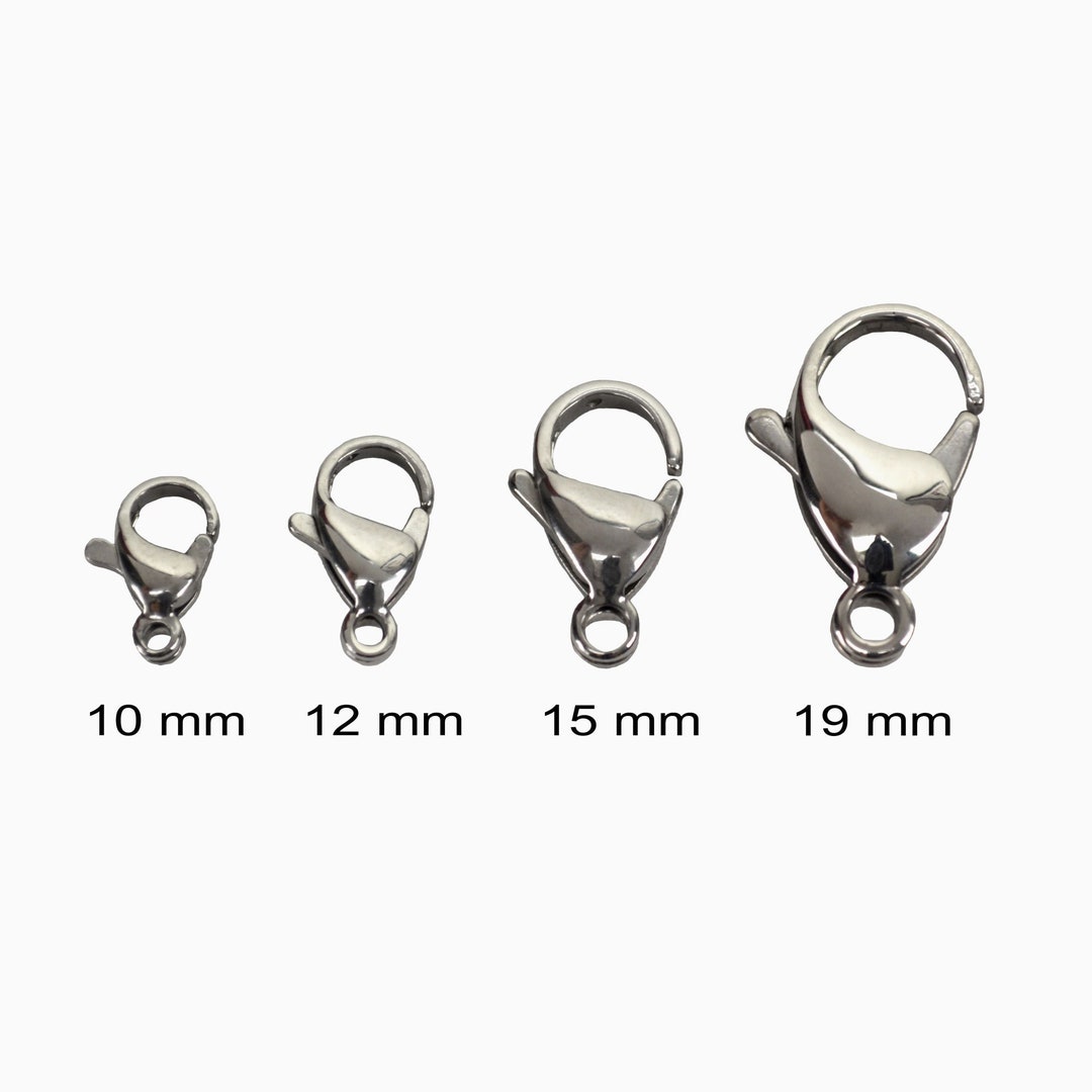 Stainless Steel Lobster Claw Clasp 10mm 12mm 15mm or 19 Mm Etsy