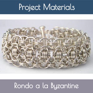 Project Pack: Rondo a la Byzantine - Aluminum Chainmaille DIY Bracelet - Intermediate - PDF Instructions sold separately
