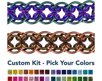 Custom Project Pack: Cylon - Chainmaille Bracelet - Advanced -  PICK YOUR COLORS - Instructions sold separately -