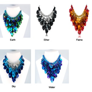 Tutorial: Elemental Leaves Scallemaille Necklace (Beginner chainmaille project) - PDF - Instructions in English image 4