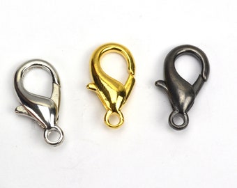 SALE - 12pc Plated Lobster Claw Clasp - 15 mm or 23mm