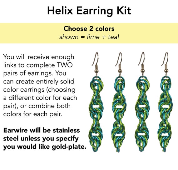 Fish Scale Earrings Kit Earrings Pattern Chain Mail Tutorial Chainmail  Earrings 