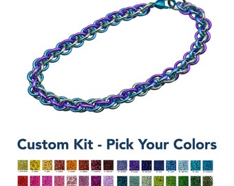 Custom Kit: Jens Pind Linkage (JPL3) - Chainmille Bracelet - Advanced - PICK YOUR COLORS - Instructions sold separately