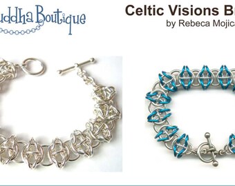 Handledning: Celtic Visions Armband (Nybörjarprojekt med ringbrynja) - PDF - Instruktioner på engelska