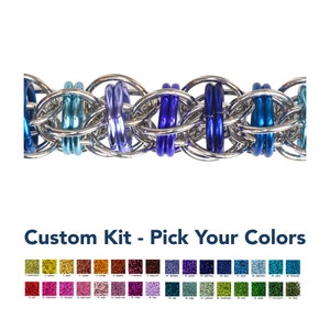 Custom Kit: Ice Wyrm - Chainmaille Necklace Kit - Aluminum - Advanced - PICK YOUR COLORS - Instructions sold separately