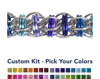 Custom Kit: Ice Wyrm - Chainmaille Necklace Kit - Aluminum - Advanced - PICK YOUR COLORS - Instructions sold separately